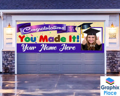 Class of 2023 Graduation Banner | Personalized Photo Banner | Congrats Graduation Banner | Graduation Party Backdrop | Graduation Sign GraphixPlace