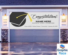 Class of 2023 Graduation Banner, Personalized Graduation Banner with cap, Congrats Graduation Banner, Outdoor Banner for Graduation GraphixPlace