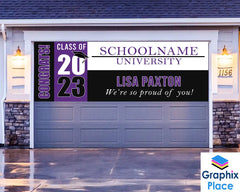 Congrats! Class of 2023 | Personalize  Graduation Banner | We're so Proud of You!  | Graduation Banner Black | Graduation Party Backdrop GraphixPlace