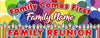Image of Family Reunion Banner  | Personalized Family Name Banner | Family Comes First Event Banner | Family Reunion Signs Party Decoration GraphixPlace