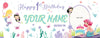 Image of Mermaid Banner 1st Birthday Banner - Personalized Banner | Mermaid Party Decor | Mermaid Theme | Under the Sea Banner | Custom Photo Banner GraphixPlace