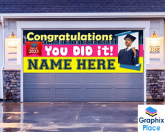 Personalized Graduation Photo Banner | Congrats Graduation Banner | Class of 2023 Graduation Banner | Graduation Backdrop Vinyl Sign GraphixPlace