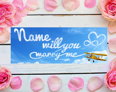 Custom Will You Marry Me Banners GraphixPlace