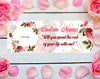 Image of Will You Marry Me Engagement Banner Personalized Text Marriage Proposal Vinyl Banner Flower 3'x8' GraphixPlace