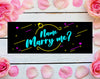 Image of Will You Marry Me Banner Personalized Text Marriage Proposal Vinyl Banner Lite Sign 3'x8' GraphixPlace