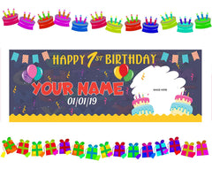 1st Birthday Banner |  One Year Banner | Personalized Birthday Banner | Iam One Party Decoration Banner | Kids Confetti Birthday Banner GraphixPlace