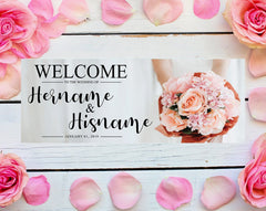 Wedding Banner Personalized custom Banner, Welcome Wedding Banner Backdrop, Printable Reception banner, Wedding ideas decor sign GraphixPlace