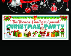 Merry Christmas Holiday Party Decor Custom Banner GraphixPlace