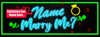Image of Will You Marry Me Banner Personalized Text Marriage Proposal Vinyl Banner Neon Sign 3'x8' GraphixPlace