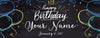 Image of Happy Birthday banner Chalkboard Birthday Banner Personalized Custom Banner, Adult Happy Birthday banner backdrop sign, Birthday Party poster ideas decor GraphixPlace
