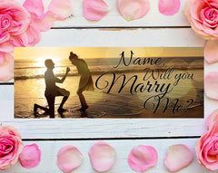 Will You Marry Me Banner Personalized Text Marriage design Vinyl 3'x8' GraphixPlace