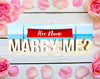 Image of Will You Marry Me Banner Personalized Text Marriage Proposal Vinyl Volley Ball Banner 3'x8' GraphixPlace