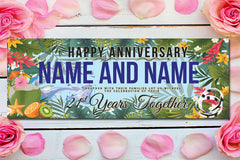 Wedding Anniversary Banner Happy Anniversary Banner 21st Years Together Custom Vinyl Anniversary Party Banner Decoration Backdrop GraphixPlace