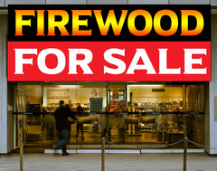 Firewood Outdoor Sale Banner, Advertising Vinyl Store Sign GraphixPlace