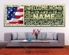 Welcome Home Military Banner Custom Banner  Homecoming Banner Military Homecoming Sign Welcome Home Daddy Banner Welcome Home Sign GraphixPlace
