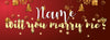 Image of Christmas Will You Marry Me Personalized Name Banner GraphixPlace