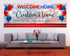 Welcome Home Military Navy Custom Banner Home Sweet Banner Welcome Home Daddy United States Military Banner Welcome Home Military Sign GraphixPlace