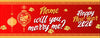 Image of Happy New Year Proposal Marry Me Personalized Name Banner Sign 7 Sizes GraphixPlace