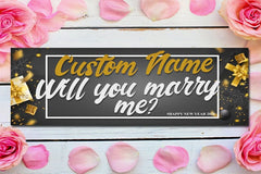 Will You Marry Me Banner, Season of Love Engagement Banner, Marry me Ideas Vinyl Banner, Engaged Party Banner, Custom Vinyl Banner GraphixPlace