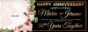 Image of 50th Wedding Anniversary Banner Parents Party Golden Anniversary Sign Golden Wedding Happy 50th Years Together Vinyl Photo Backdrop GraphixPlace