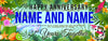 Image of Wedding Anniversary Banner Happy Anniversary Banner 21st Years Together Custom Vinyl Anniversary Party Banner Decoration Backdrop GraphixPlace
