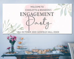 Welcome to our Engagement Party Sign, Custom Name Banner Engagement Ideas Proposal Banner Sign Backdrop Engagement Decor Multiple Sizes GraphixPlace