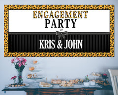 Engagement Party Banner Custom Name Banner Sign Animalistic Engagement Ideas Engagement Props Sign Backdrop Party Banner Multiple Sizes GraphixPlace