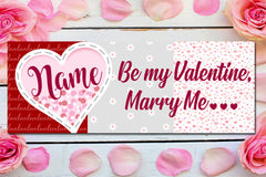 Be My Valentine Marry Me Proposal Banner Valentine's Day Decorations GraphixPlace