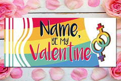 Personalized LGBTQ Pride Gay Rainbow Valentine Party Banner GraphixPlace