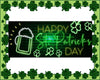 Image of Green Shamrock St Patrick's Day Party Pub Beer Clover Leaves Banner GraphixPlace