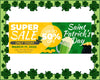 Image of Custom Super Sale up to 50% Pub Beer Glasses St Patrick's Day Banner GraphixPlace