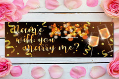 Happy New Year Engagement Marry Me Vinyl Party Banner 7 Sizes GraphixPlace