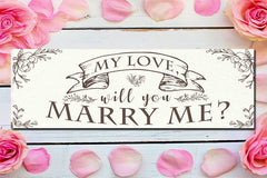 Will You Marry Me My Love Personalized Banner, Engagement Banner Marry me Ideas, Custom Vinyl Banner, Marry me Proposal, Multiple Sizes GraphixPlace