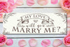 Image of Will You Marry Me My Love Personalized Banner, Engagement Banner Marry me Ideas, Custom Vinyl Banner, Marry me Proposal, Multiple Sizes GraphixPlace