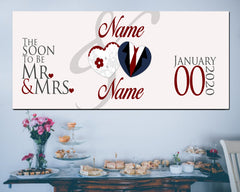 Engagement Banner Personalized Name Banner Engagement Ideas Mr and Mrs Banner Sign Engagement Props Sign Party Decor Different Color Banners GraphixPlace