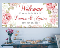 Engagement Party Banner, Welcome to our Engagement, Custom Name Banner Engagement Ideas, Engagement Decor Prop Sign Backdrop Multiple Sizes GraphixPlace