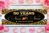 Image of 50th Wedding Anniversary Banner Personalized Happy Anniversary Banner Sign Golden Wedding Banner Party Decor Backdrop Parents Anniversary GraphixPlace