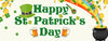 Image of Happy St Patrick's Day Banner Lucky Irish Green Shamrock Sign GraphixPlace