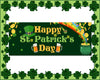 Image of Happy St Patrick's Day Banner Lucky Irish Green Shamrock Sign GraphixPlace