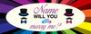 Image of Will You Marry Me Banner, Mr and Mr Engagement Sign. LGBTQ Marry Me Rainbow Banner, LGBTQ Proposal Engagement Sign, Gay Engagement GraphixPlace
