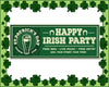 Image of Personalized Happy St Patrick's Irish Party Green Horseshoe Banner GraphixPlace