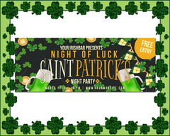 Personalized Night of Luck Saint Patrick's Party Banner GraphixPlace
