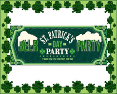 Custom St Patrick's Day Beer Party Banner Décor Sign GraphixPlace