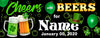 Image of Personalized Name Cheers Beers St Patrick's Day Banner GraphixPlace