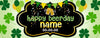Image of St Patrick's Day Happy Beerday Décor Green Clover Banner GraphixPlace