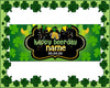 Image of St Patrick's Day Happy Beerday Décor Green Clover Banner GraphixPlace