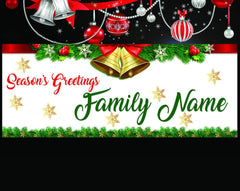 Merry Christmas Personalized Name Party Banner GraphixPlace