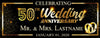 Image of 50th Wedding Anniversary Banner Black and Gold Anniversary Parents Anniversary Banner Gold Anniversary Party 50th banner GraphixPlace