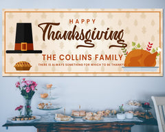 Personalized Family Name Happy Thanksgiving Day Banner GraphixPlace