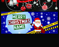 Merry Christmas Personalized Name Backdrop Banner GraphixPlace